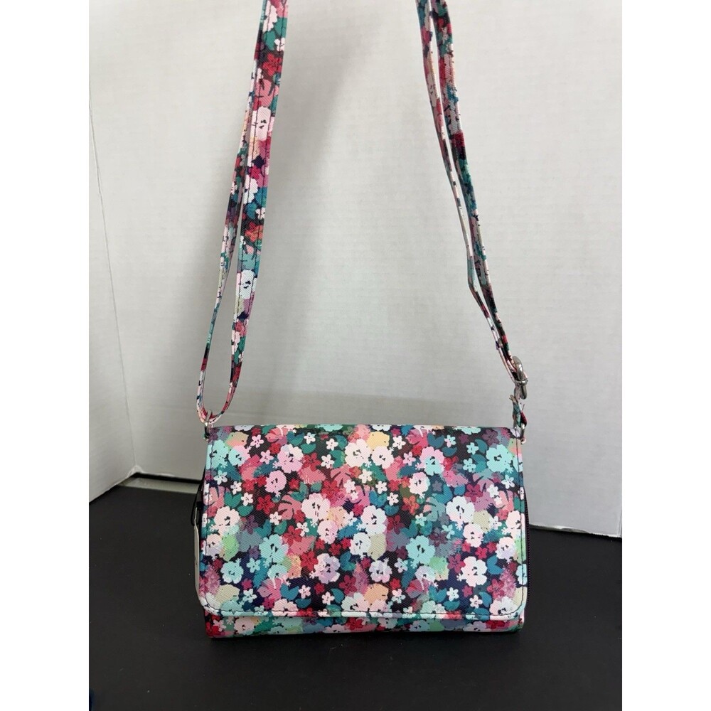 MUNDI Women's Crossbody RFID SafeKeeper Bag Purse Floral Pattern Shoulder Strap